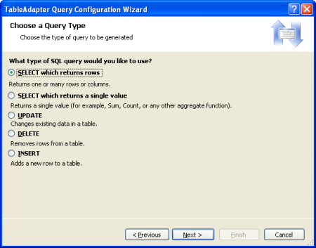 Choose to Create a SELECT Statement Which Returns Rows