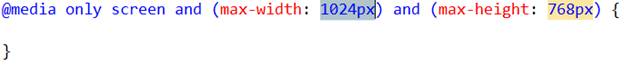 Screenshot that shows a snippet with 1024 p x selected.