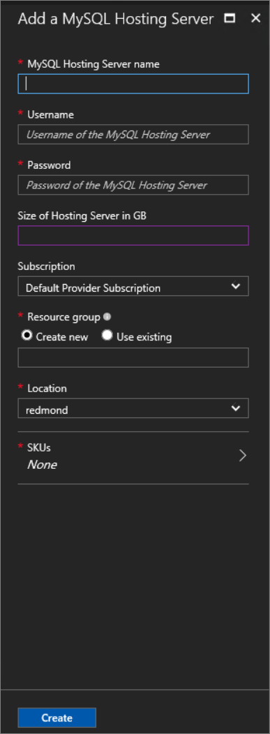 Configure a MySQL hosting server