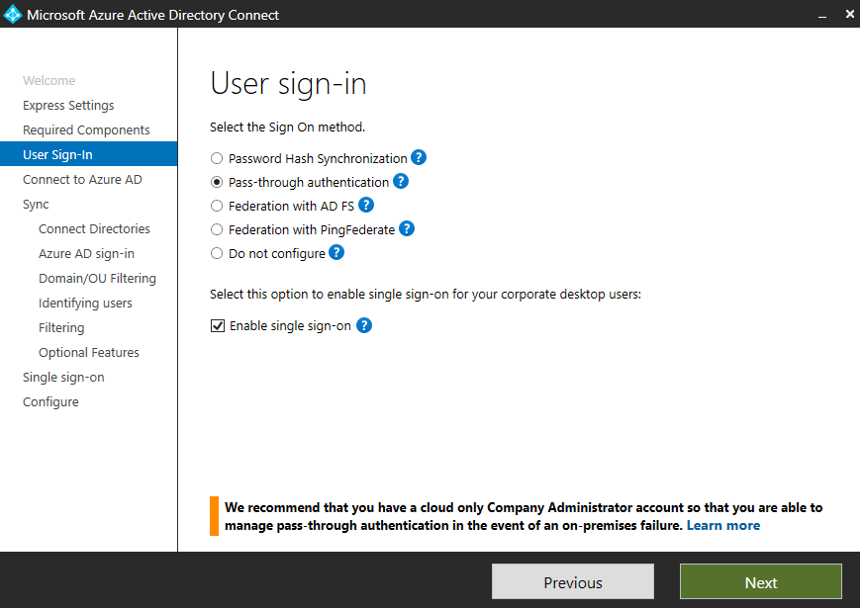 Tutorial: Use Pass-through Authentication For Hybrid Identity In A ...