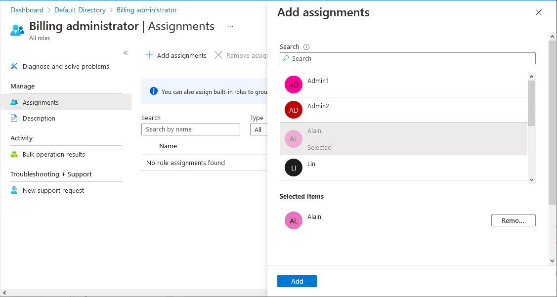 assignment type azure ad