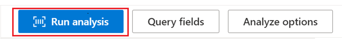 Screenshot of the Run Analysis button in the Document Intelligence Studio.