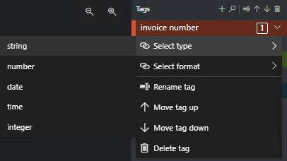 Value type selection with Sample Labeling tool