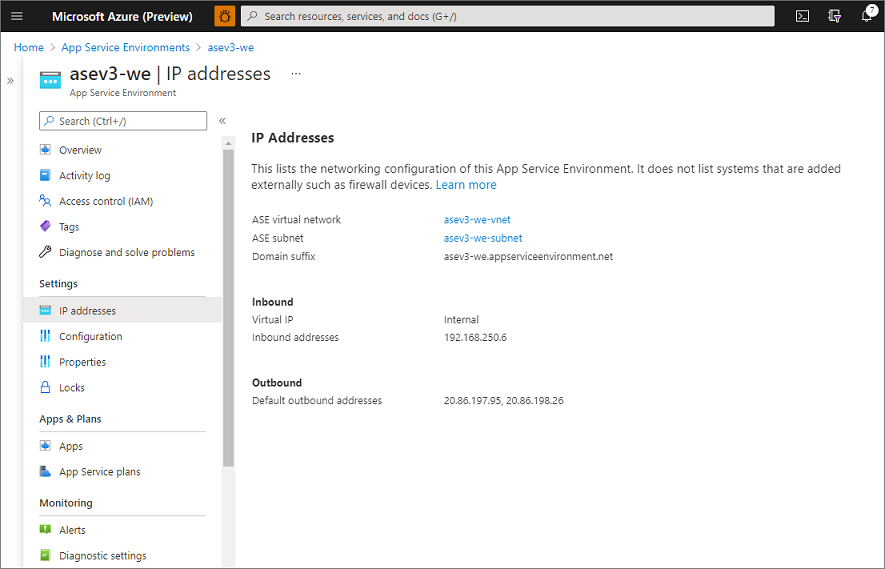 Screenshot that shows how to find the inbound address.