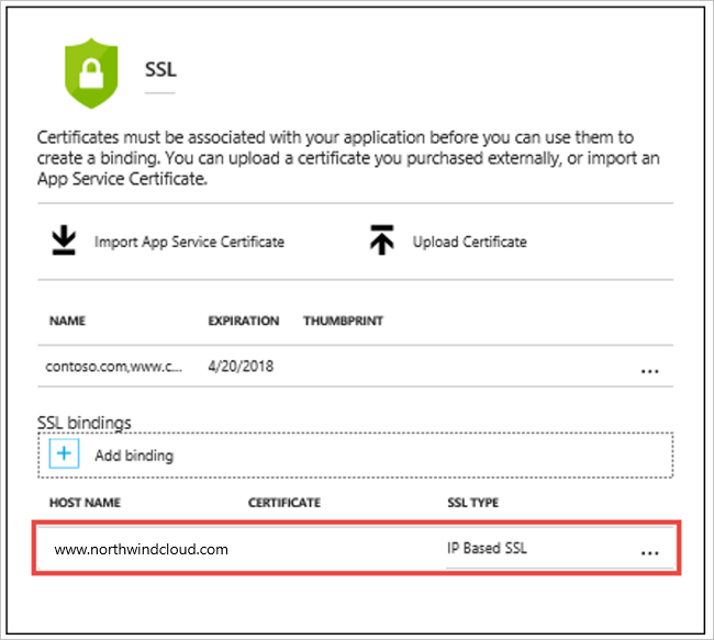 Add SSL binding