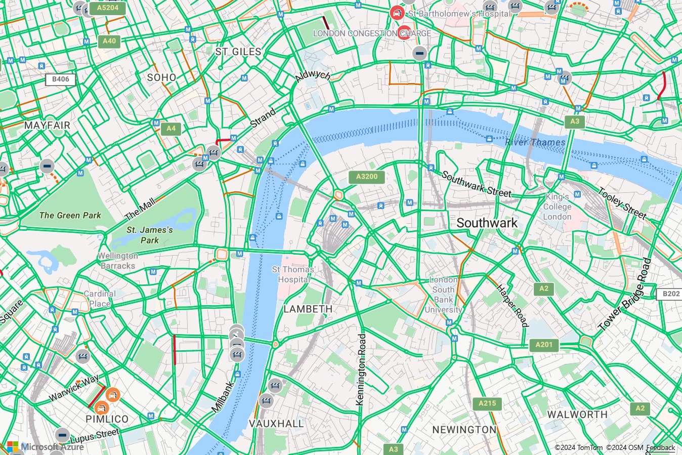 Azure Maps traffic