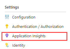 Screenshot showing the Enable App Insights on App Services portal.