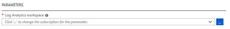 Screenshot of the Log Analytics workspace option.