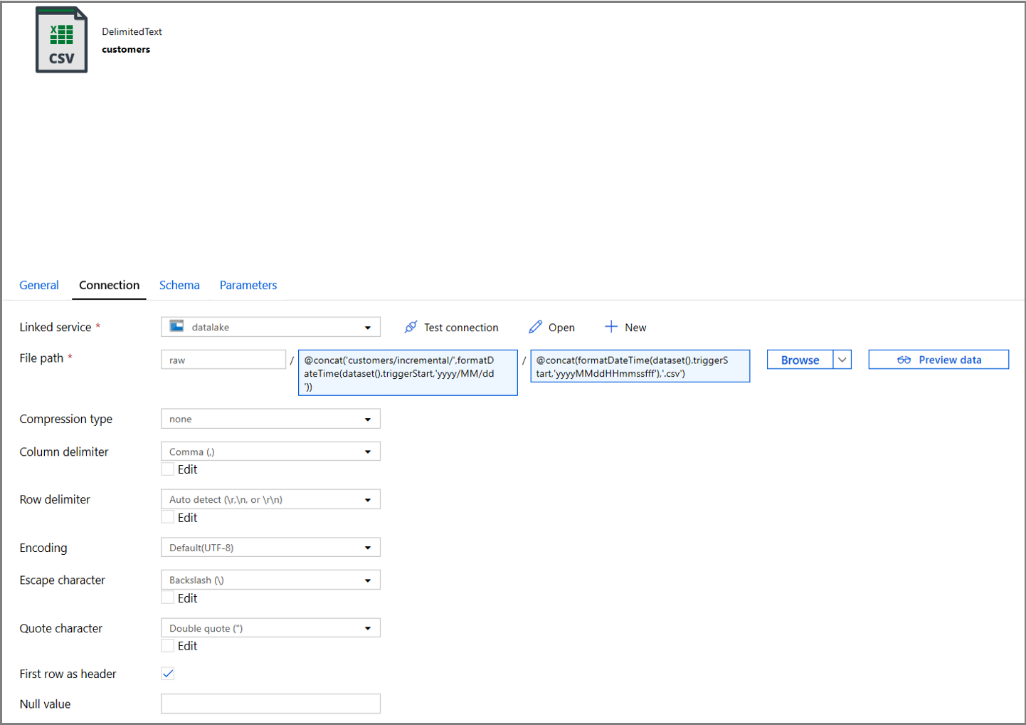 Sink Dataset Configuration-3