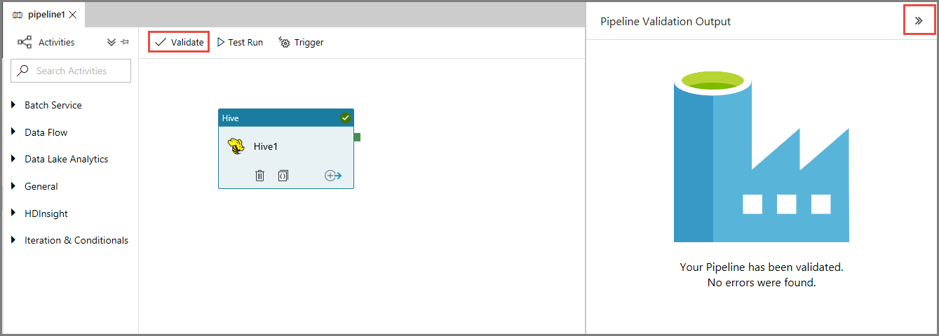 Validate pipeline