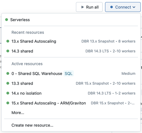 View Databricks Runtime ML version