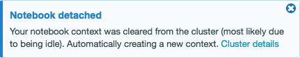 Notebook context evicted