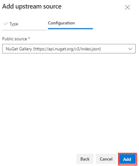 A screenshot showing how to configure your upstream source.