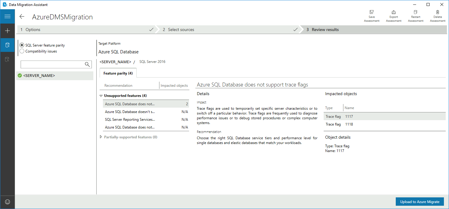 Assess data migration