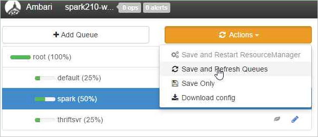 Select Save and Refresh Queues.