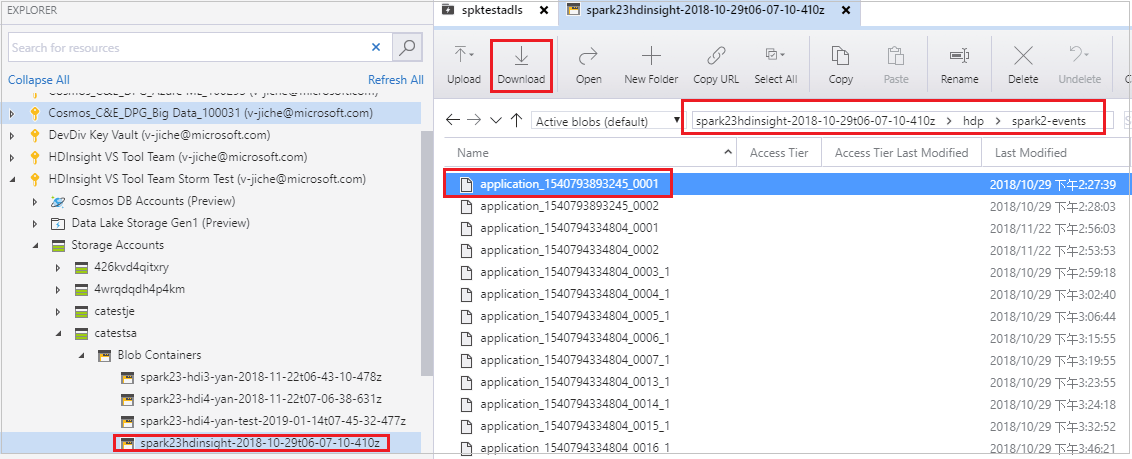 Azure Storage Explorer download failure.