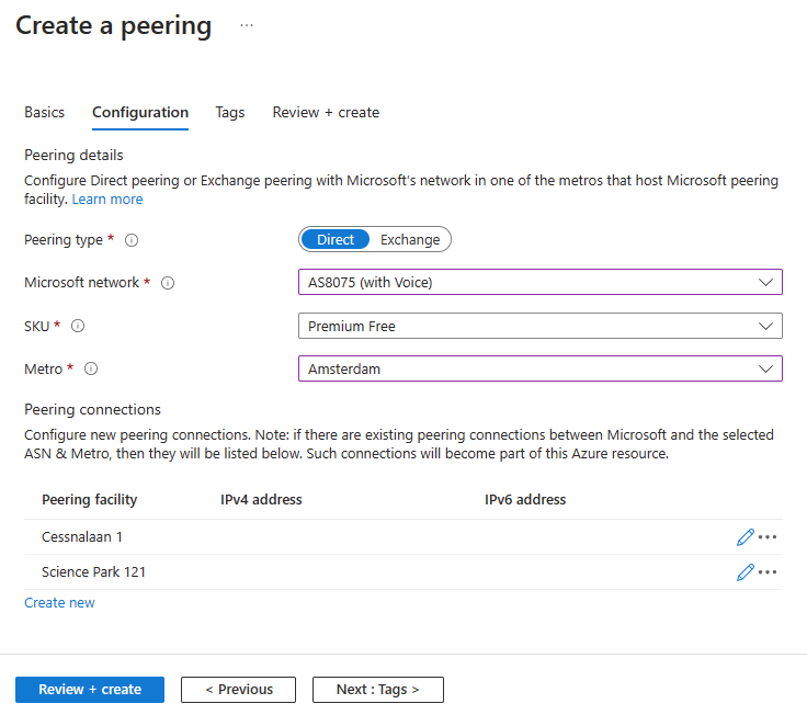 Screenshot of the Configuration tab after two connections.