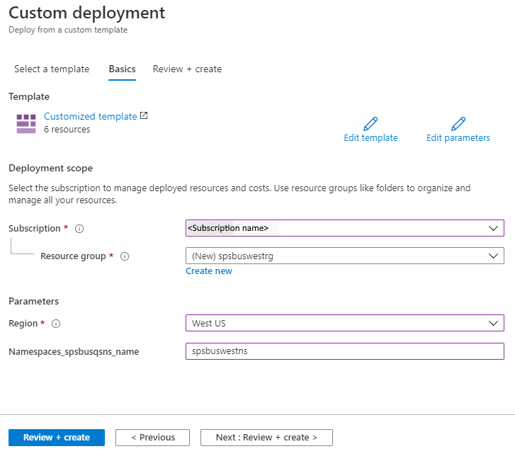 Deploy Resource Manager template