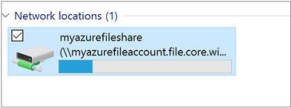 Screenshot of a mounted share in File Explorer.