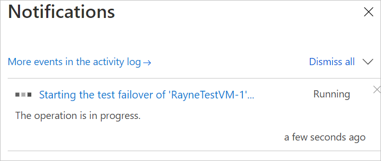 Test failover notifications.