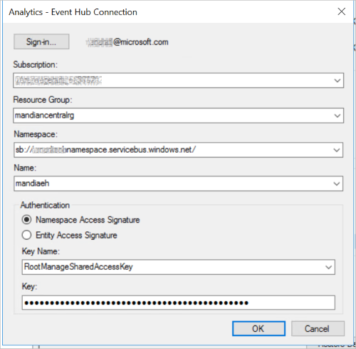 Select the Azure Event Hub instance in BizTalk Server