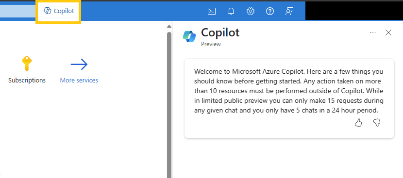 <Copilot on Azure portal>