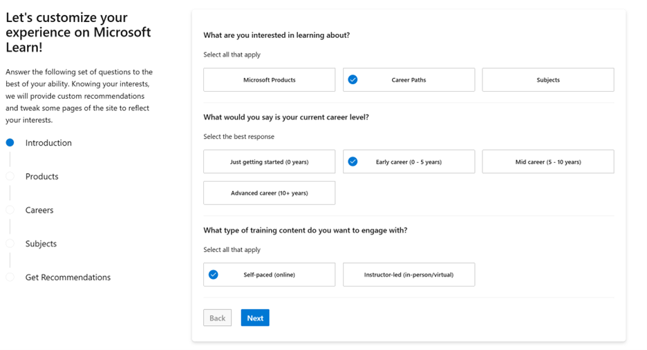 Select Career Paths