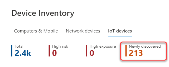 Image of new discovered device count.