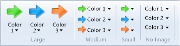 Ribbon menu button controls