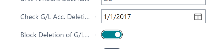 New field in General Ledger: Block Deletion of G/L Accounts.