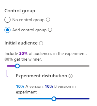 A/B test with control group