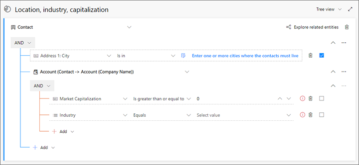 The row is now parameterized.