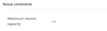 Screenshot of the session capacity setting.