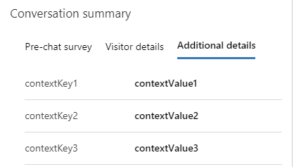 Display context keys.