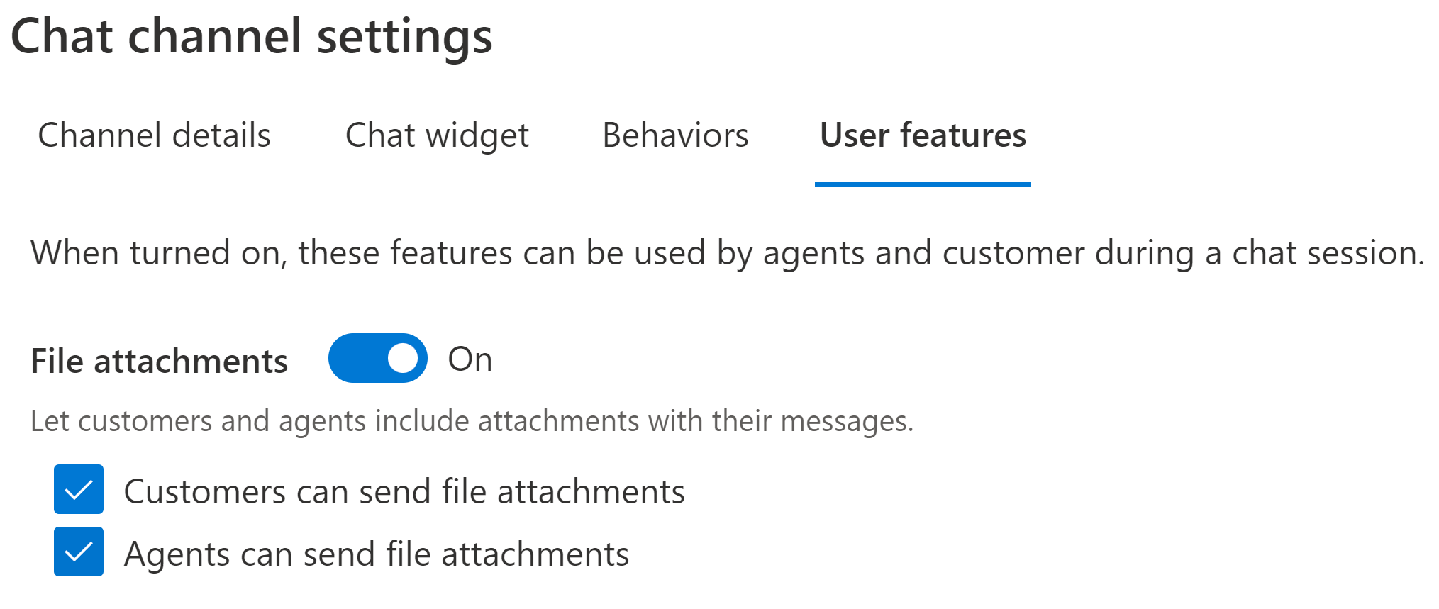 Enable file attachment settings.