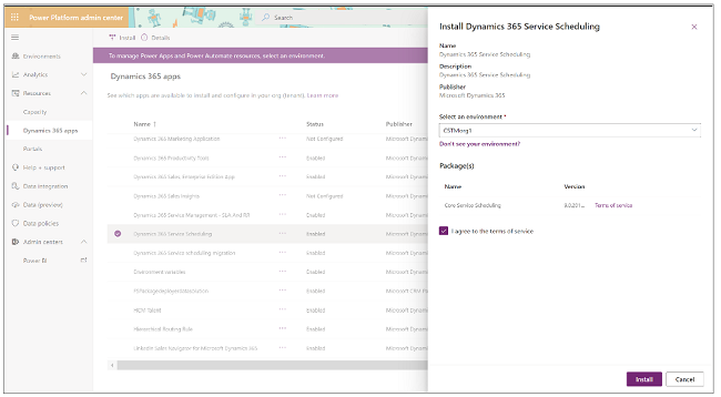 Install Core Service Scheduling.