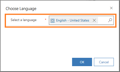 Choose language.