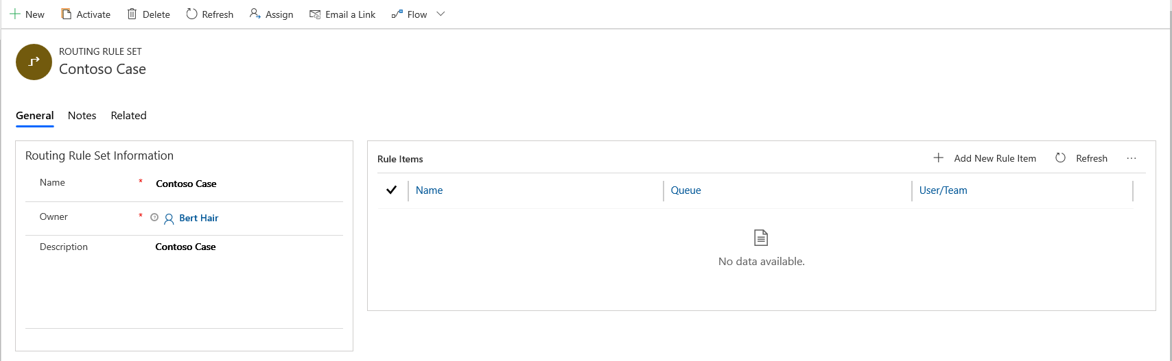 Create routing rules general information.