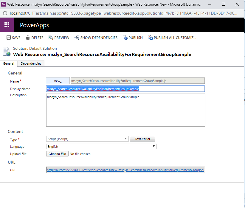 Modify the hard-coded input parameters to add the files in the sample folder.