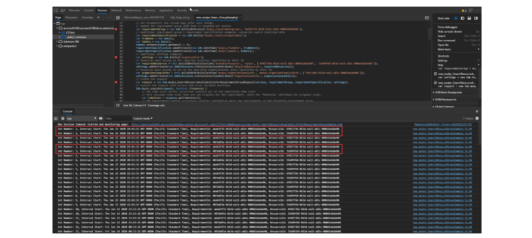 Open the browser developer tools.