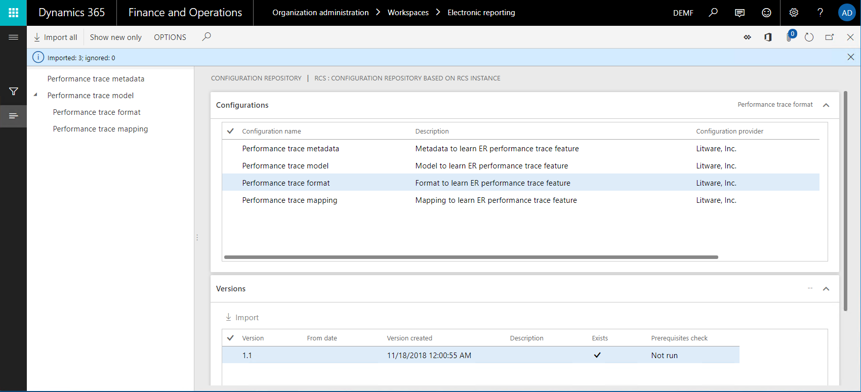 Configuration repository page.