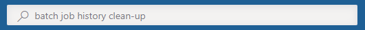 Search for batch job history cleanup.