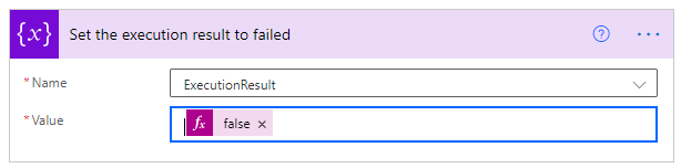 Set variable action