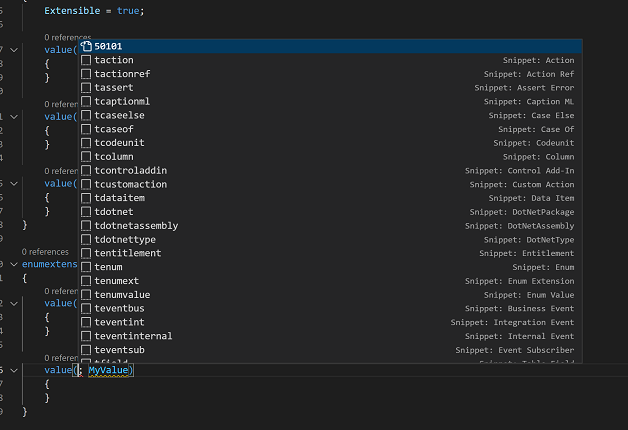 IntelliSense suggestion for enum ordinal value in enum extension