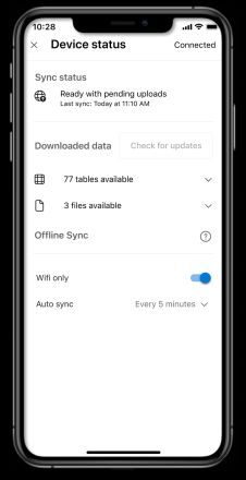 Field Service mobile offline sync settings.