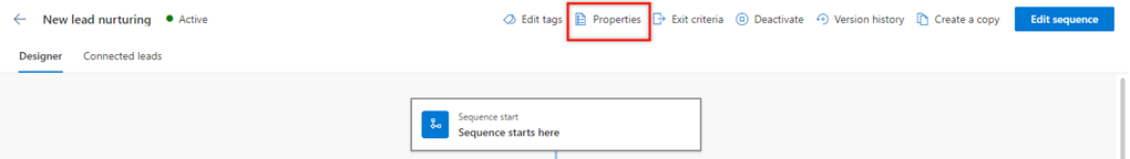 View properties of a sequence