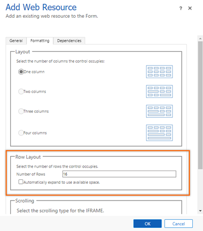 Enter values in format tab