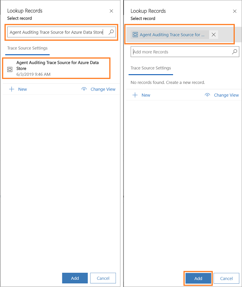 Add the new Trace Source Settings record.