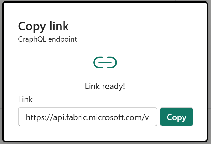 Screenshot of the Copy link dialog screen, showing where to select Copy.
