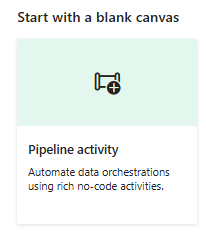 Screenshot of the Pipeline activity button.